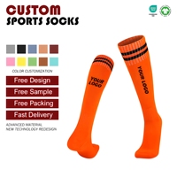 Chaussettes de football personnalisées avec logo, chaussettes de compression sportives au-dessus du genou pour hommes, femmes et jeunes, pour l'entraînement et les matchs