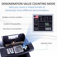 Offre Spéciale H-8600 Compteur de Billets Mixtes Multi-Devises Professionnel avec Affichage Externe, Vitesse de Comptage de 1000 Pièces/Minute, Détection Automatique de Devises
