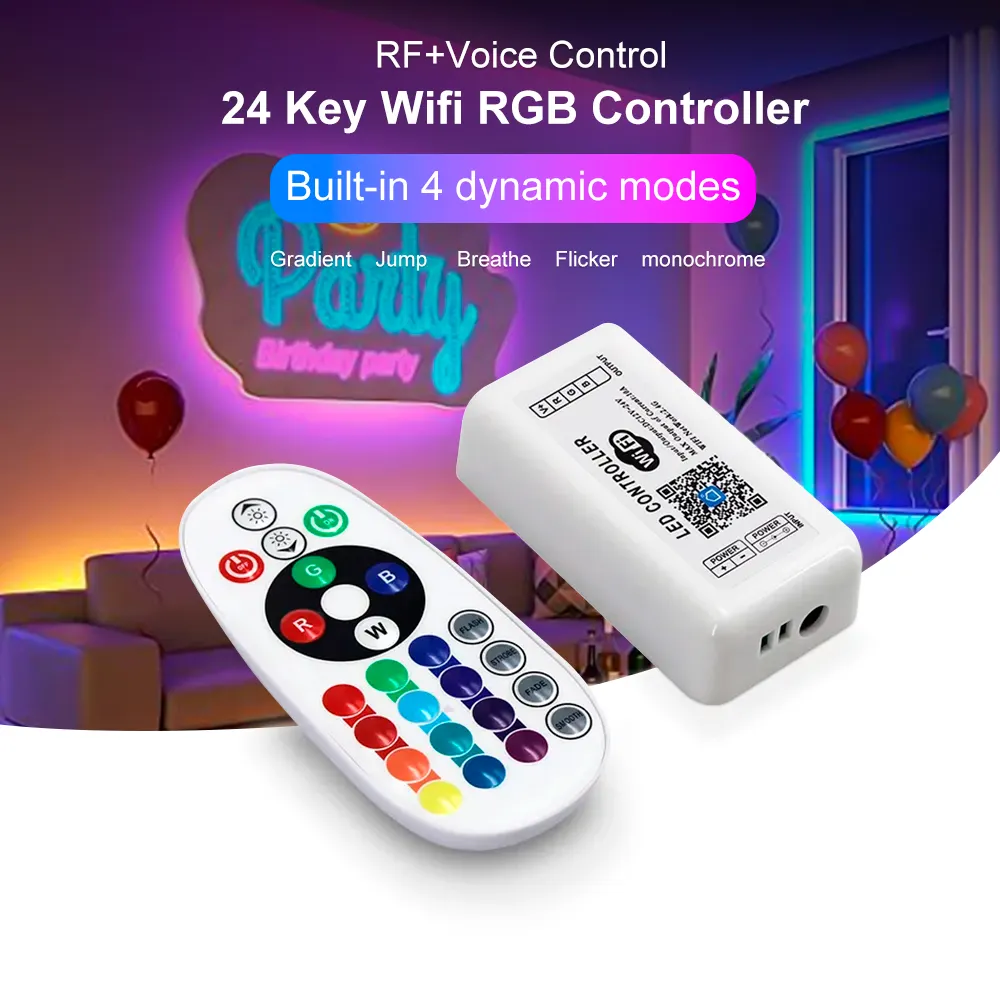 Direct factory RF 24 tasti Smart Life telecomando Tuya Wifi Dimmer Controller per luci LED RGB RGBW