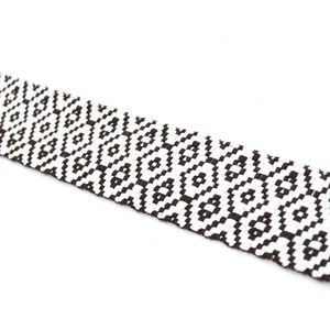 สายรัดผ้าฝ้ายขนาด 1.5 นิ้ว สำหรับสายกระเป๋า คุณภาพสูง สีดำ-ขาว ขายส่งเทปผ้าฝ้ายขนาด 38 มม. - Product Image 1