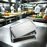 Moderne hotelbakkerij roestvrijstalen bakplaat, volformaat 600x400x48mm, 300kg/m, anti-corrosie, vochtbestendig oppervlak