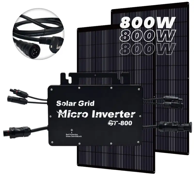 GCSOAR Die-cast proses aluminium IP66 800W Inverter mikro sistem balkon surya dengan Inverter panel surya & Aksesori terkait