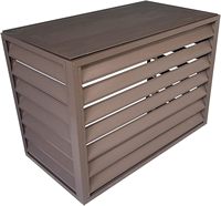 Couverture d'unité de climatisation en aluminium brun, anti-poussière et imperméable, à design personnalisé pour la décoration extérieure de villas et jardins