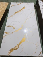 Panneau mural en PVC brillant UV avec feuille d'or, 3 mm, 1220*2440 mm, étanche, idéal pour les villas et les fonds de télévision – Direct Usine