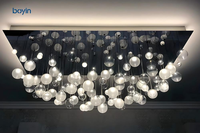 Lustre sphérique de luxe de style européen, luminaire suspendu au plafond pour duplex, loft, escalier, villa, salon