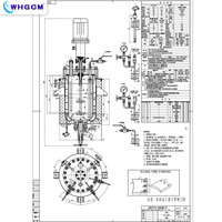 Réacteur à réservoir en acier inoxydable haute pression et haute température WHGCM 50L, pièces de contact S31603, pompe à moteur pour le traitement de la biomasse