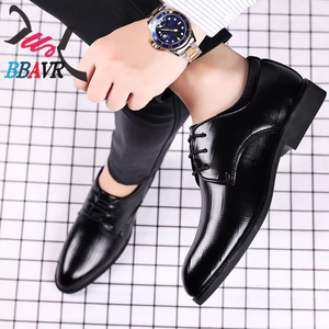 Zapatos de Vestir de Hombre con Punta en Pico, Estilo Británico, de PU, con Cordones, Formales, Casuales, Modernos, Estilo Coreano, Antideslizantes, Duraderos, para Boda - Product Image 6