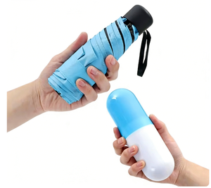 Custom Logo Branded Fold Portable <b>Foldable</b> Uv Protection Capsule Wholesale High Quality Mini Pocket <b>Umbrella</b> With Logo - Product Image 2
