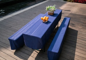 Couverture de <span class=keywords><strong>table</strong></span> de banc de bière en polyester de <span class=keywords><strong>jardin</strong></span> pour mariage de fête - Product Image 5