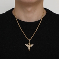 CN358 Pendentifs en laiton sertis de CZ, Collier Hip Hop, Bijoux Iced Out