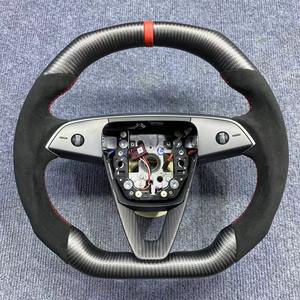 Volant en fibre de carbone véritable CarbMod Highland pour Tesla modèle Y/3 poignée en cuir Nappa avec fonction de chaleur - Product Image 3