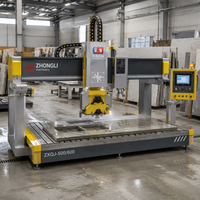 Mesin Pemotong Batu CNC 5-Axis Sawjet dengan Kapasitas 3600x2000x90mm Multifungsi