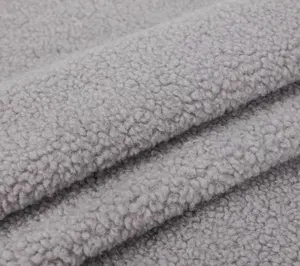 Forro polar Sherpa de algodón súper suave de poliéster 100%, tela de piel sintética de felpa de pelo bajo de terciopelo Shu