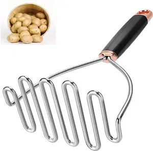 Heavy Duty Stainless Steel Potato Masher, Professional Integrated Masher  Kitchen Tool & Food Masher/ Potato Smasher 