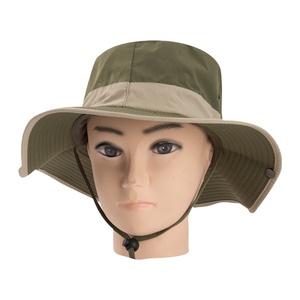 Al por mayor para hombre al por mayor a prueba de agua resistente a UV protección Safari de pesca al aire libre táctico de ala ancha Boonie sombrero de cubo con una cuerda - Product Image 3