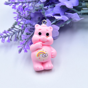 Nouveau Style Kawaii arc-en-ciel souriant ours poupée résine artisanat résine pour bricolage accessoires décoratifs bijoux ongles - Product Image 4