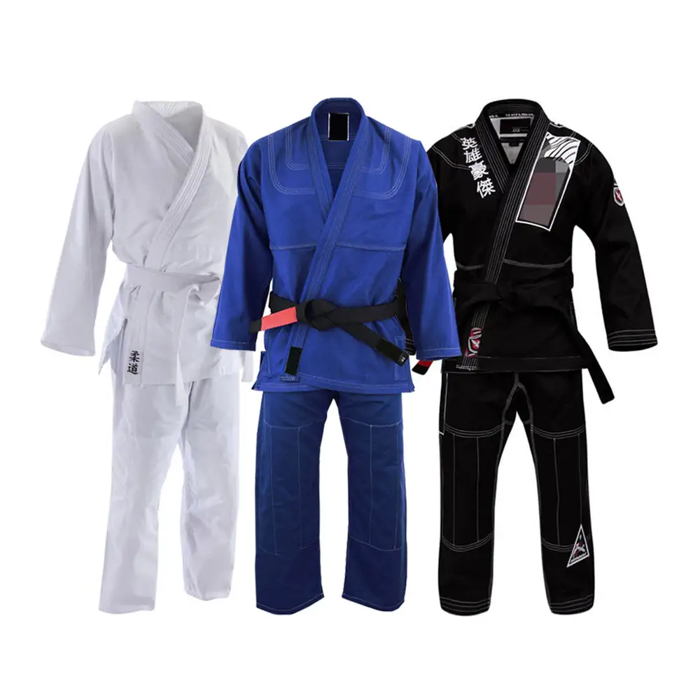 Uniforme de Judo à Logo personnalisé, uniforme Kimono Jiu-Jitsu Gi BJJ Gis Jiu Jitsu BJJ pour compétition d'entraînement, vente en gros, 7 couleurs