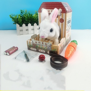 Peluche HY7 Simulato <span class=keywords><strong>di</strong></span> Coniglio, Cane, Panda, Regalo Divertente, Cammina e Urla, Bambola Animale Elettrica, Giocattolo Coniglio Bianco - Product Image 6