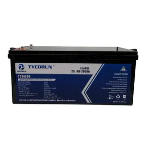 Tycorun 딥 사이클 24 v 100ah/200ah Lifepo4 리튬 이온 배터리 팩 맞춤형 24 볼트 24 v 100ah 120 Ah 150ah Lifepo4 허용