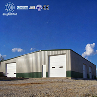 Nave Prefabricada para Gasolinera, Estructura de Acero, Edificio de Fábrica, Taller, Nave Industrial con Paneles Aislantes