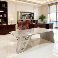Bureau d'écriture en aluminium style aviateur, design aile d'avion, mobilier de bureau industriel du milieu du siècle pour la maison