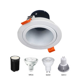 ไฟสปอตไลท์ LED แบบฝังฝ้าเพดาน รุ่น MR16 ตัวเรือนอะลูมิเนียมอัลลอยด์ไร้ขอบ ปรับความสว่างได้ แสงขาว 5000K  มุมลำแสง 120 องศา เหมาะสำหรับใช้ในโรงแรม CRI - Product Image 1