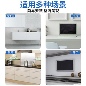 Soporte de pared en forma de L, resistente, de acero laminado en frío, soporte flotante oculto para gabinete, estante de TV, tocador de baño - Product Image 4
