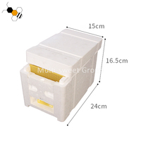 Boîte en plastique pour abeille Honey Queen Bee Hive Nuc Box Mini boîtes d'accouplement d'abeilles