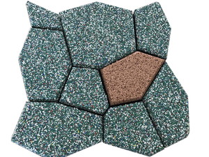 Pavé à emboîtement bricolage Pavé en caoutchouc de forme irrégulière pour décorer le jardin de chemin - Product Image 5