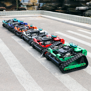 Tondeuse robot INFRONT la moins chère 15 CV ou à essence, démarrage à distance, coupe-herbe, tondeuse à fléaux sur chenilles, certifiée CE - Product Image 3