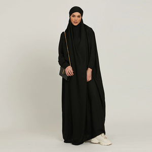 Лидер продаж, мусульманская одежда из Джерси, женское мусульманское Молитвенное платье с длинным рукавом, Дубай, химар, абайя с хиджабом, скромный хиджаб, хиджаб, абайя - Product Image 1