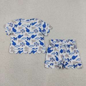 Ensembles de vêtements d'été pour filles, style décontracté, avec motifs festonnés, pour équipes scolaires et mascottes, collection RTS Boutique - Product Image 2