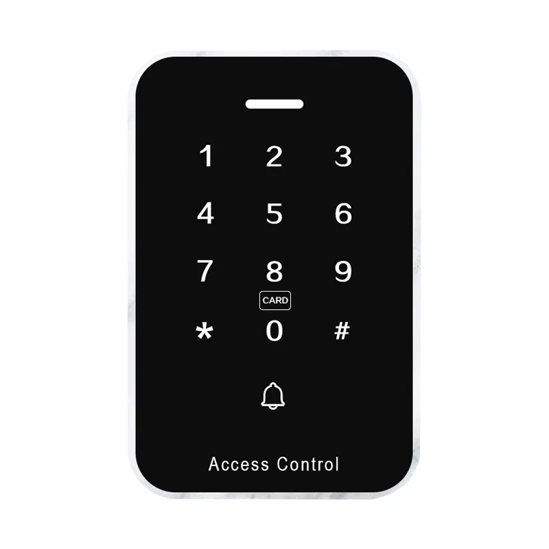 Senha do cartão NFC desbloqueia a máquina de controle de acesso do escritório em casa com tela sensível ao toque à prova d'água e à prova de poeira