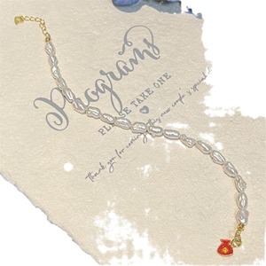 Pulsera de Perlas de Agua Dulce de Plata de Ley S925 de Cuerpo Completo Zhizhen, Nueva Pulsera de Moda con Dijes de la Suerte Roja de Regeneración Barroca - Product Image 5