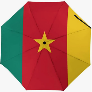 Parapluie pliant entièrement automatique, léger et compact, motif drapeau culturel du <span class=keywords><strong>Cap</strong></span>-<span class=keywords><strong>Vert</strong></span>, sans alourder le fardeau du transport, thème national - Product Image 2
