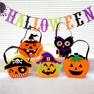 Bolsa de regalo de fieltro con forma de calabaza para niños, para Halloween, para recoger dulces o regalos. - Product Image 2