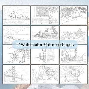 Set di 16 Fogli per Pittura a Freddo, Carta per Acquerello 100% Cotone, Blocco per <span class=keywords><strong>Colorare</strong></span> ad Acquerello per Adulti, Principianti, Artisti - Product Image 4