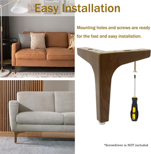 Gambe <span class=keywords><strong>per</strong></span> Mobili con Base in Metallo e Finitura Effetto Legno, 5.9 Pollici, <span class=keywords><strong>Piedi</strong></span> Triangolari <span class=keywords><strong>per</strong></span> Divano, Ricambio Fai-da-Te - Product Image 5