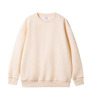 Pull à col rond en coton pour homme et femme, couleur unie, logo personnalisable.