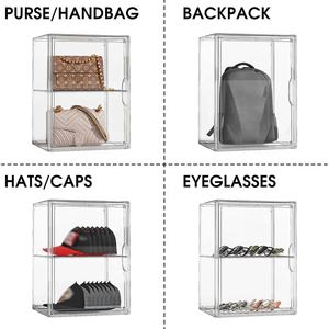 Organizador de Bolsos para Armario, Paquete de 3 Organizadores Transparentes de Acrílico para Bolsos, Exhibidor para Coleccionables - Product Image 2