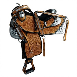 Selle d'équitation BS International NA94 en cuir véritable, personnalisée, avec arceau en bois anglais, écologique, quincaillerie SUS304, pour chevaux - Product Image 4