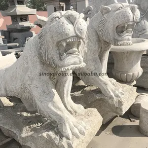 Estatua de tigre tradicional de tamaño real para exteriores, estatua de tigre de piedra para decoración de jardín - Product Image 1