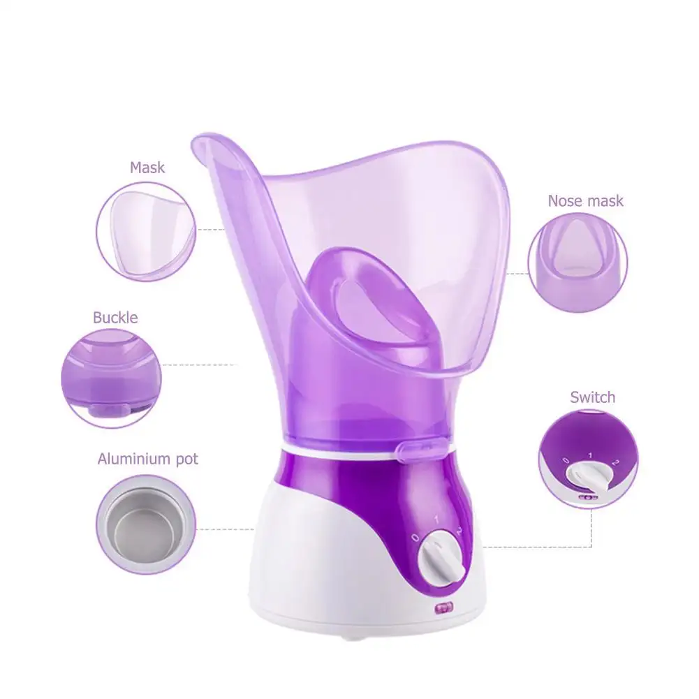 New Style Portable Mini Mist Face Facial Steamer 3In1 Magnifying Lamp High Frequen Steam Facial And Inhaler For Block Nose