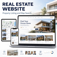 Diseño de Sitios Web Inmobiliarios con Lista de Propiedades y Búsqueda por Mapa para Exhibición de Portafolios de Agentes y Generación de Cualificados Compradores