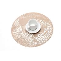 Set de 4 dessous-de-plat en PVC tissé à motif globe, imperméables, antidérapants, durables et écologiques