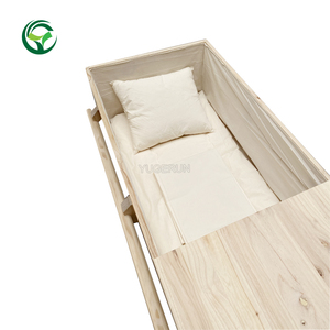 Ataúd de Madera de Pino Maciza de Estilo Americano, Nuevo Diseño, Ataúd Funerario Biodegradable para Entierro y Cremación Ecológica - Product Image 5
