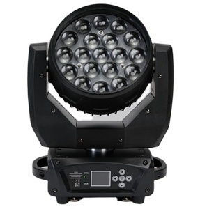 Cabezal de luz móvil con Zoom, lámpara LED RGBW de 19x15w, 4 en 1, accesorio de lavado para escenario, Bar y <span class=keywords><strong>discoteca</strong></span>, el más Popular - Product Image 1
