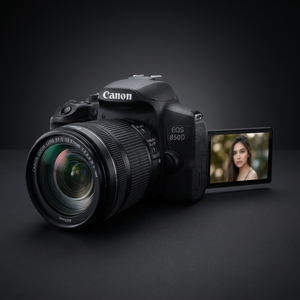 Appareil photo numérique d'occasion en gros <span class=keywords><strong>Canon</strong></span> 850D 18-135mm IS 24.1MP 4K Dual Pixel AF Zoom de voyage DSLR Vlogging Certifié d'occasion - Product Image 1