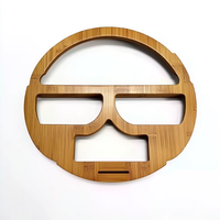 Support de bureau en noyer et hêtre Yeshi, usinage CNC, laser, électro-érosion, perçage, nouveau porte-cartes de visite ovale, présentoir de rangement, cadeau