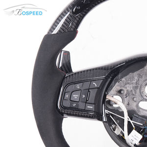 Volant en fibre de carbone LED pour <span class=keywords><strong>Jaguar</strong></span> F-Pace F-<span class=keywords><strong>Type</strong></span> I-PACE XE XF XJ Volant de voiture en cuir perforé en daim - Product Image 4